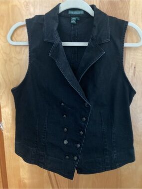 Lauren Jeans Co. by Ralph Lauren Double-Breasted Denim Vest